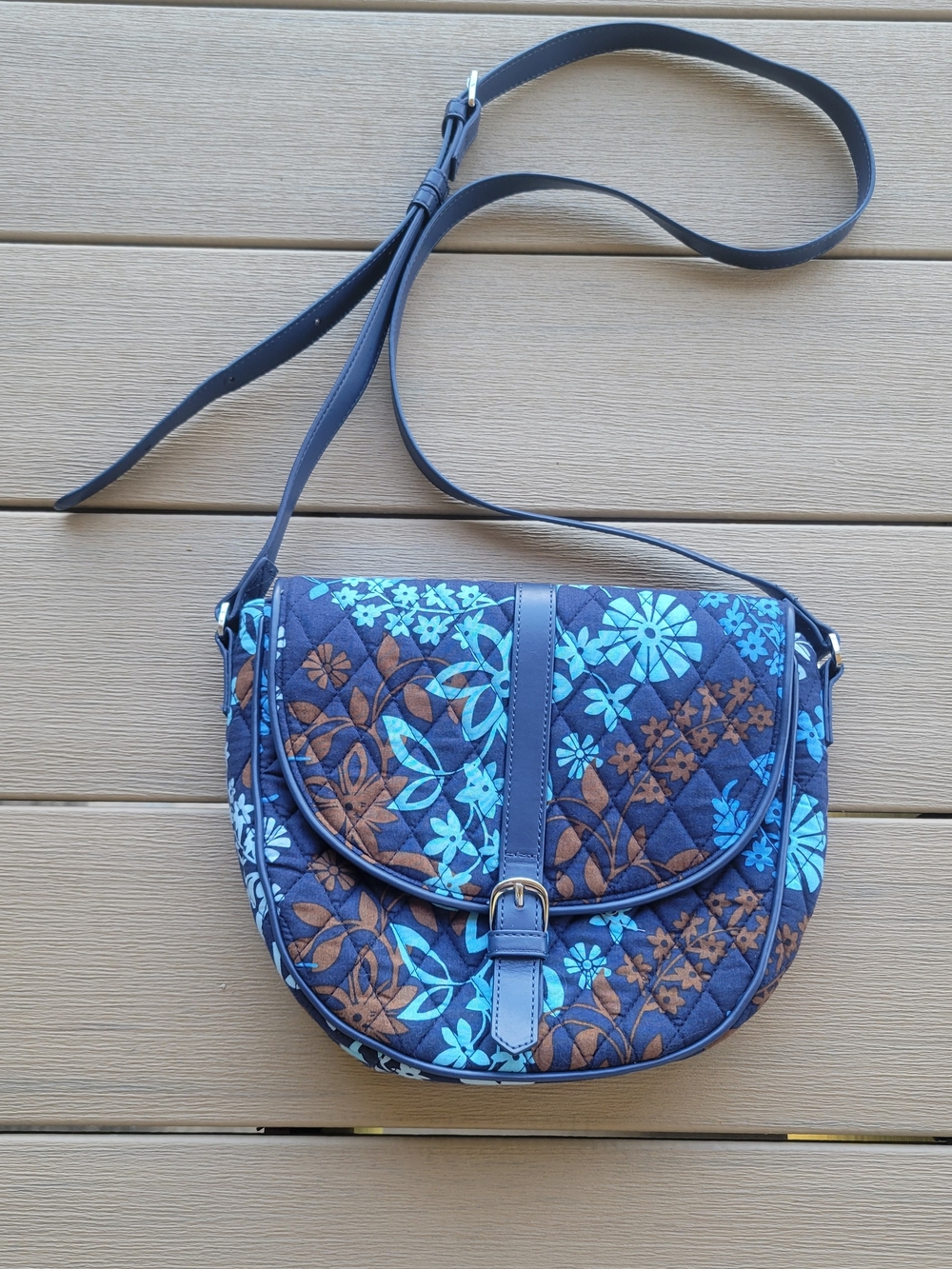 Vera Bradley Slim Saddle Bag